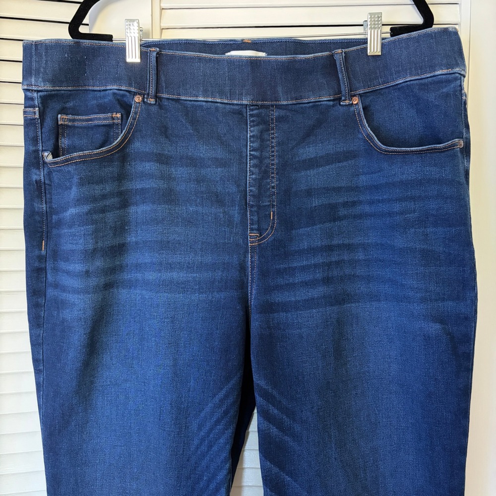 Lane Bryant Plus Size 22 High Rise Pull On Bootcut Jeans Dark Wash Blue - Picture 3 of 10